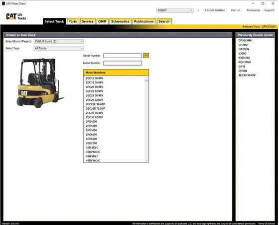 Buy CAT FORKLIFT TRUCKS MCFE Europe EPC & SERVICE MANUALS 3.0.0.10 2022.06 (1 PC) with remote installation via TeamViewer.  Price - 110$. Installation for 1 PC. Spare parts catalogs and service manuals - CAT FORKLIFT TRUCKS MCFE Europe EPC & SERVICE MANUALS 3.0.0.10 2022.06 (1 PC), digital version, fast delivery and installation.