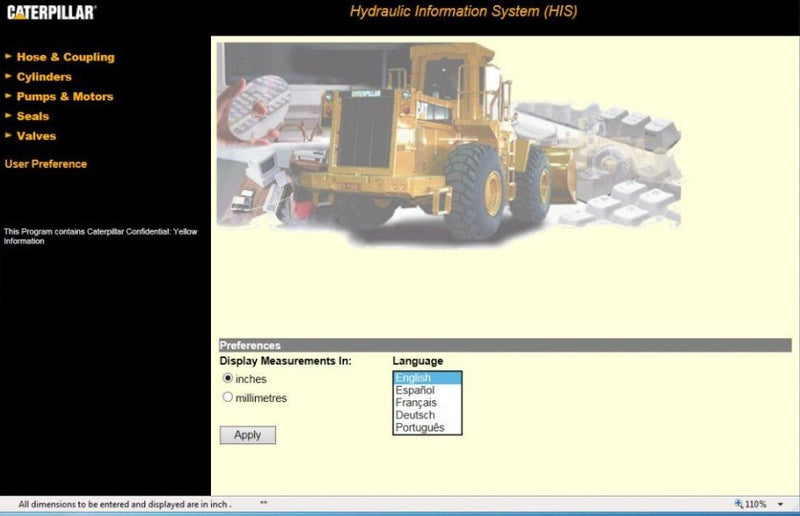 Buy CAT HIS Hydraulic Information System  JERC2281-04 2011 (1 PC) with remote installation via TeamViewer.  Price - 80$. Installation for 1 PC. Spare parts catalogs - CATERPILLAR HIS JERC2281-04 2011 (1 PC), digital version, fast delivery and installation.