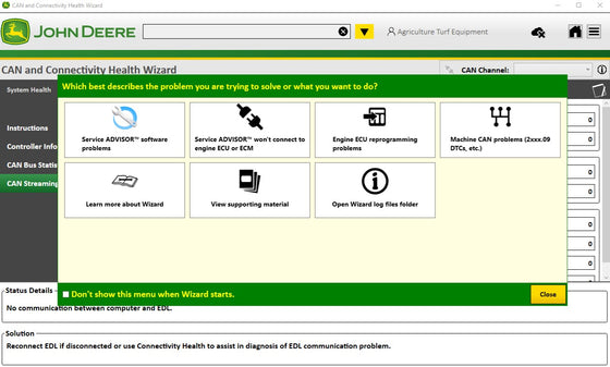 Buy John Deere CAN and Connectivity Health Wizard 2024 (1 PC) with remote installation via TeamViewer.  Price - 85$. Installation for 1 PC. Diagnostic equipment for repair and maintenance - John Deere CAN and Connectivity Health Wizard 2024 (1 PC), digital version, fast delivery and installation.